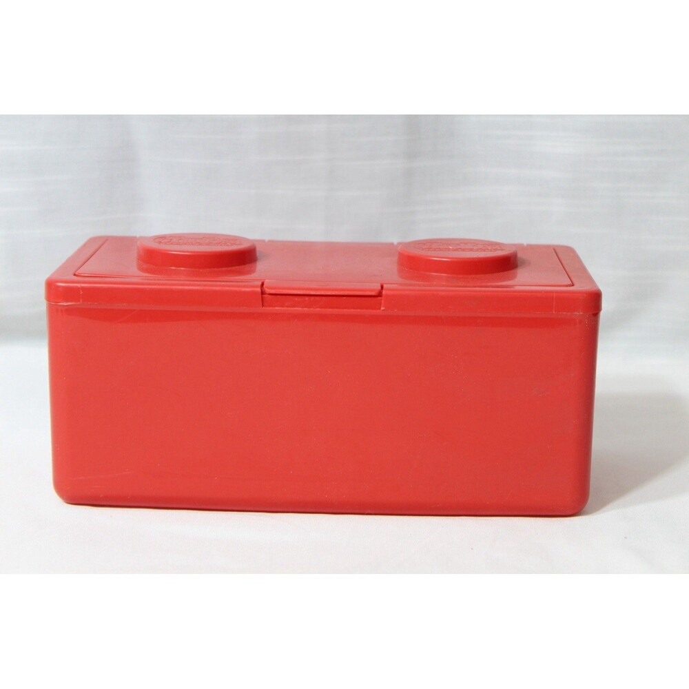Vtg Chubs Baby Wipes Red Stackable Block Storage Container EMPTY 8”